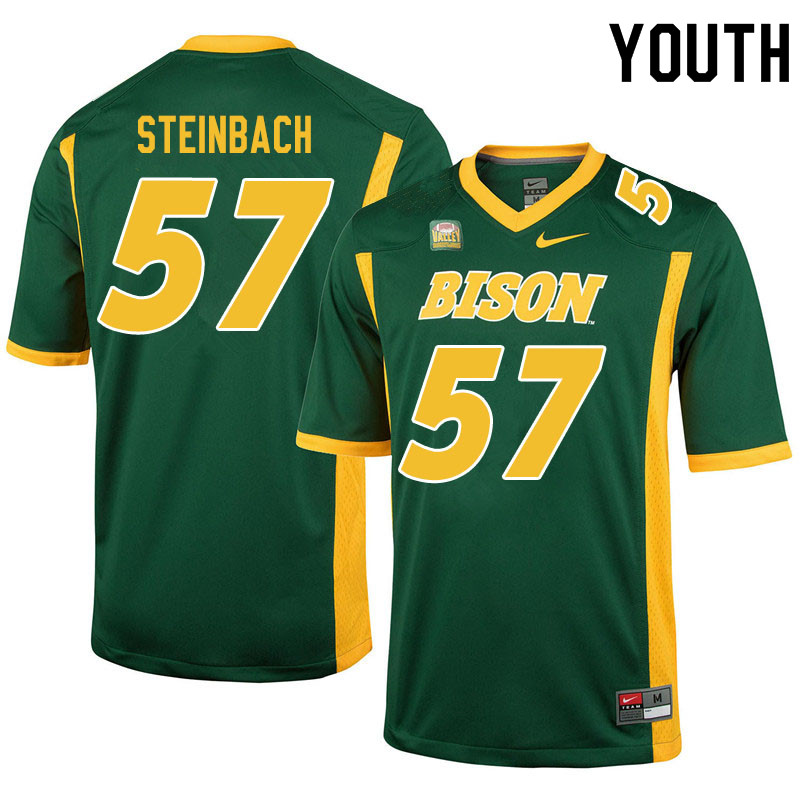 Youth #57 Trey Steinbach North Dakota State Bison College Football Jerseys Sale-Green - Click Image to Close